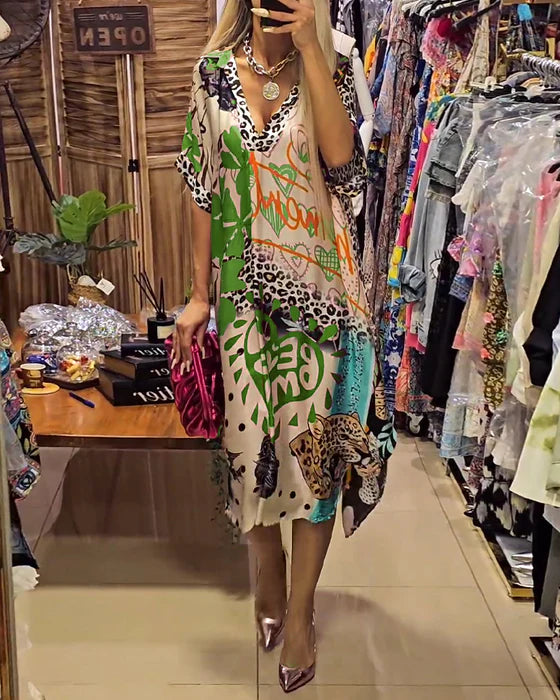 Sabrina - Vestido estampado bohemio y elegante