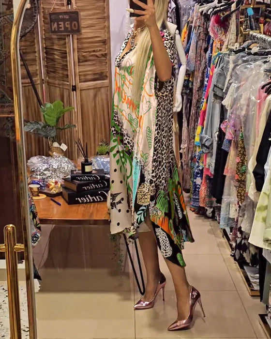 Sabrina - Vestido estampado bohemio y elegante