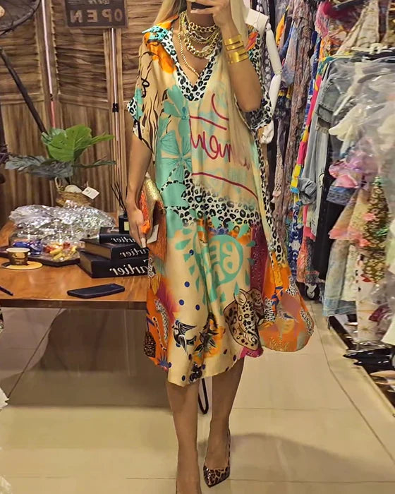 Sabrina - Vestido estampado bohemio y elegante