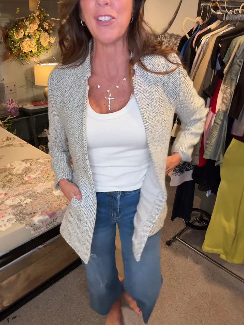 Ada - Chaqueta tipo blazer de punto estructurado