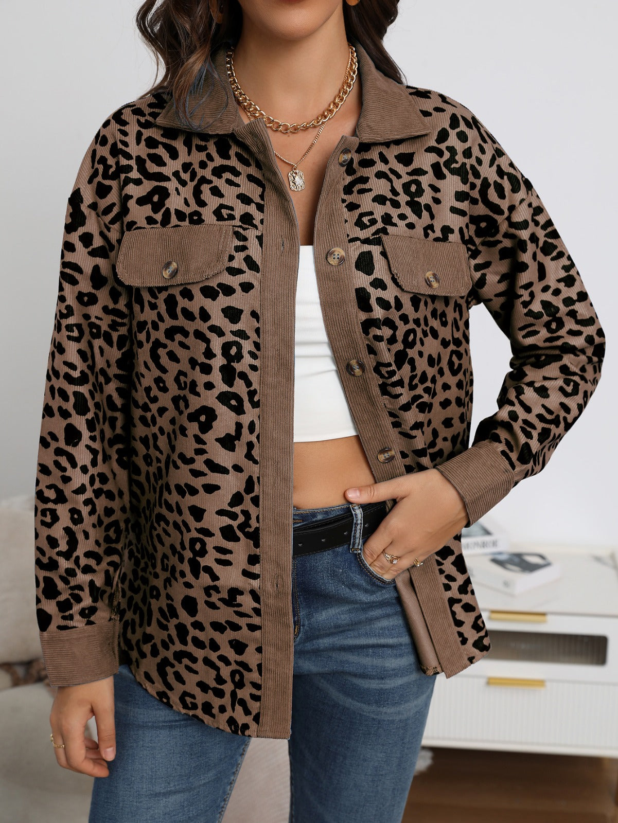 Ángela / Chaqueta estampada animal print