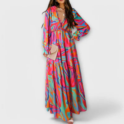 Alba- Vestido elegante con escote en V