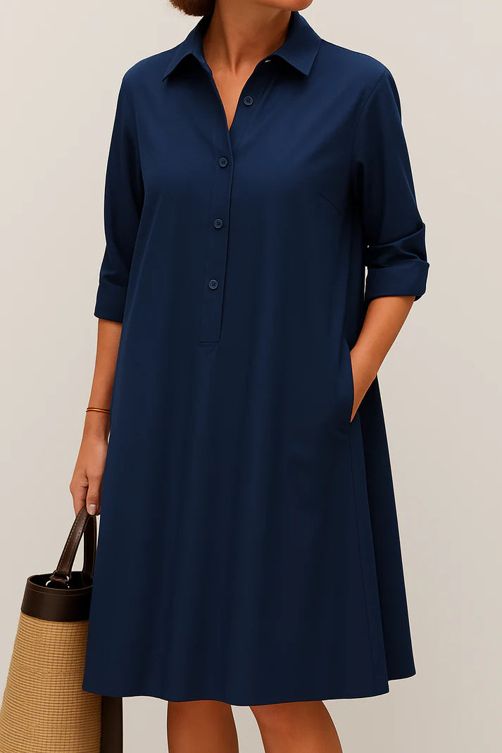 Laura™ Vestido camisero con estilo minimalista y máxima comodidad