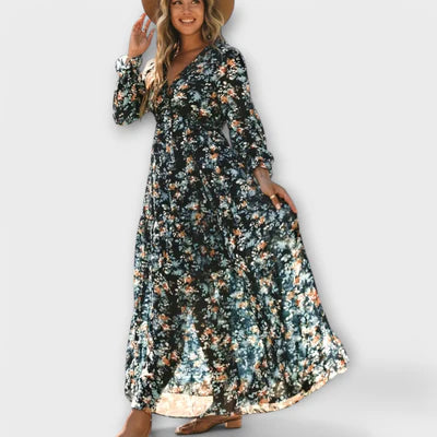 Alba- Vestido elegante con escote en V