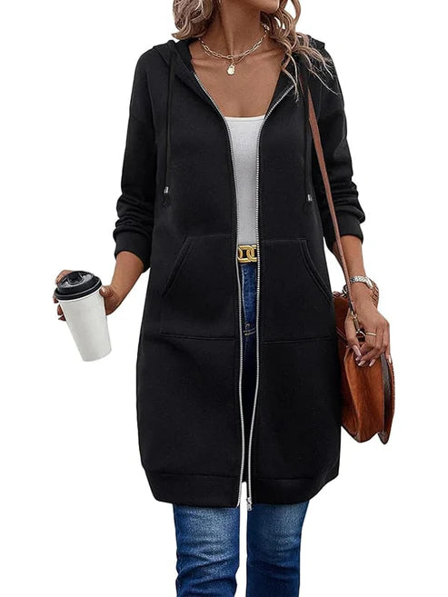 Olivia - Sudadera larga con capucha