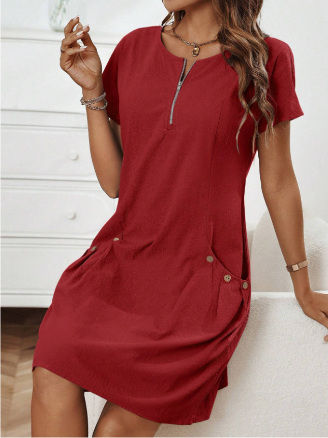 Carla™ – Vestido Fresco con Bolsillos y Estilo Atemporal