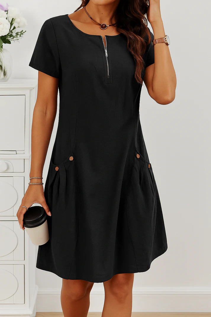 Carla™ – Vestido Fresco con Bolsillos y Estilo Atemporal