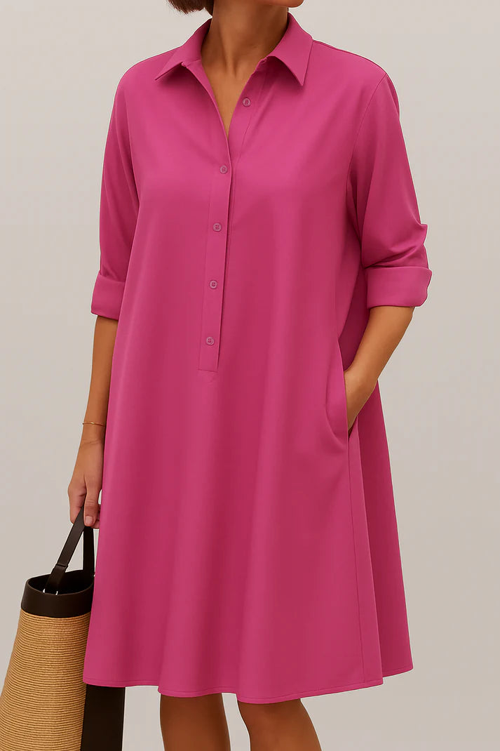 Laura™ Vestido camisero con estilo minimalista y máxima comodidad