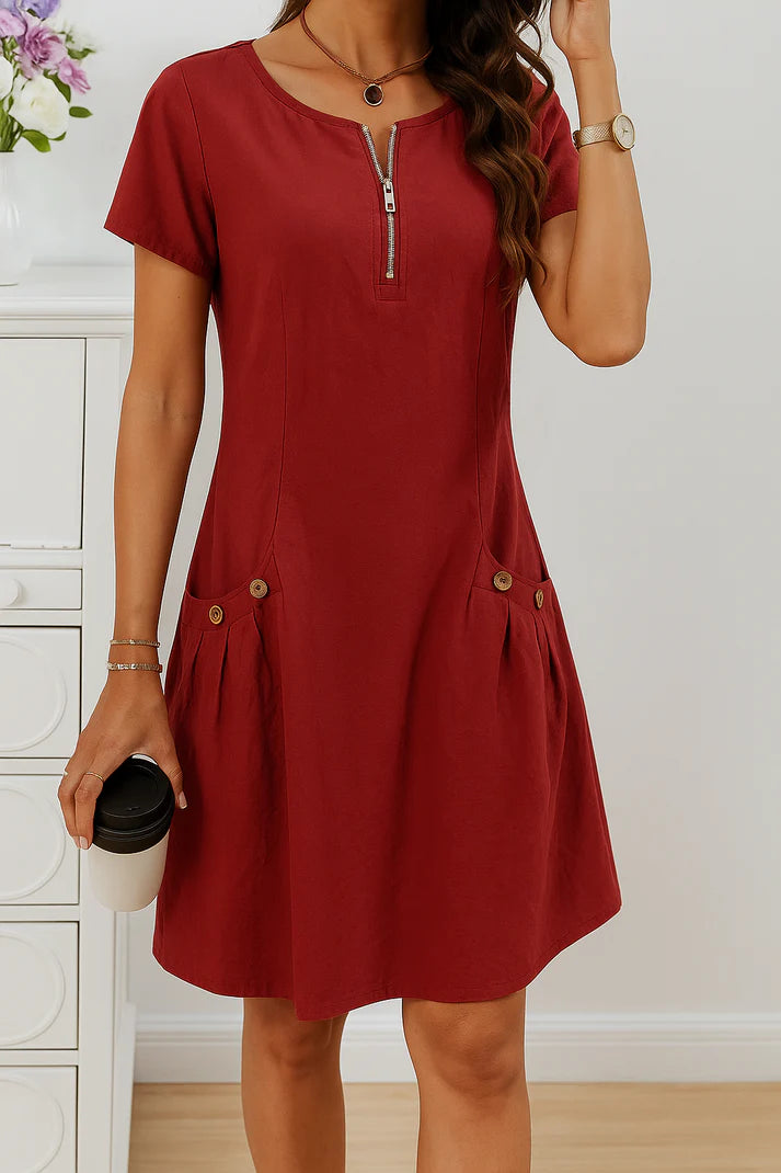 Carla™ – Vestido Fresco con Bolsillos y Estilo Atemporal