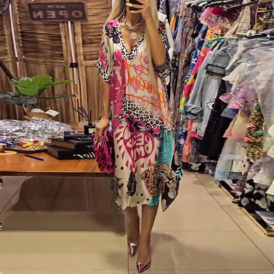 Sabrina - Vestido estampado bohemio y elegante