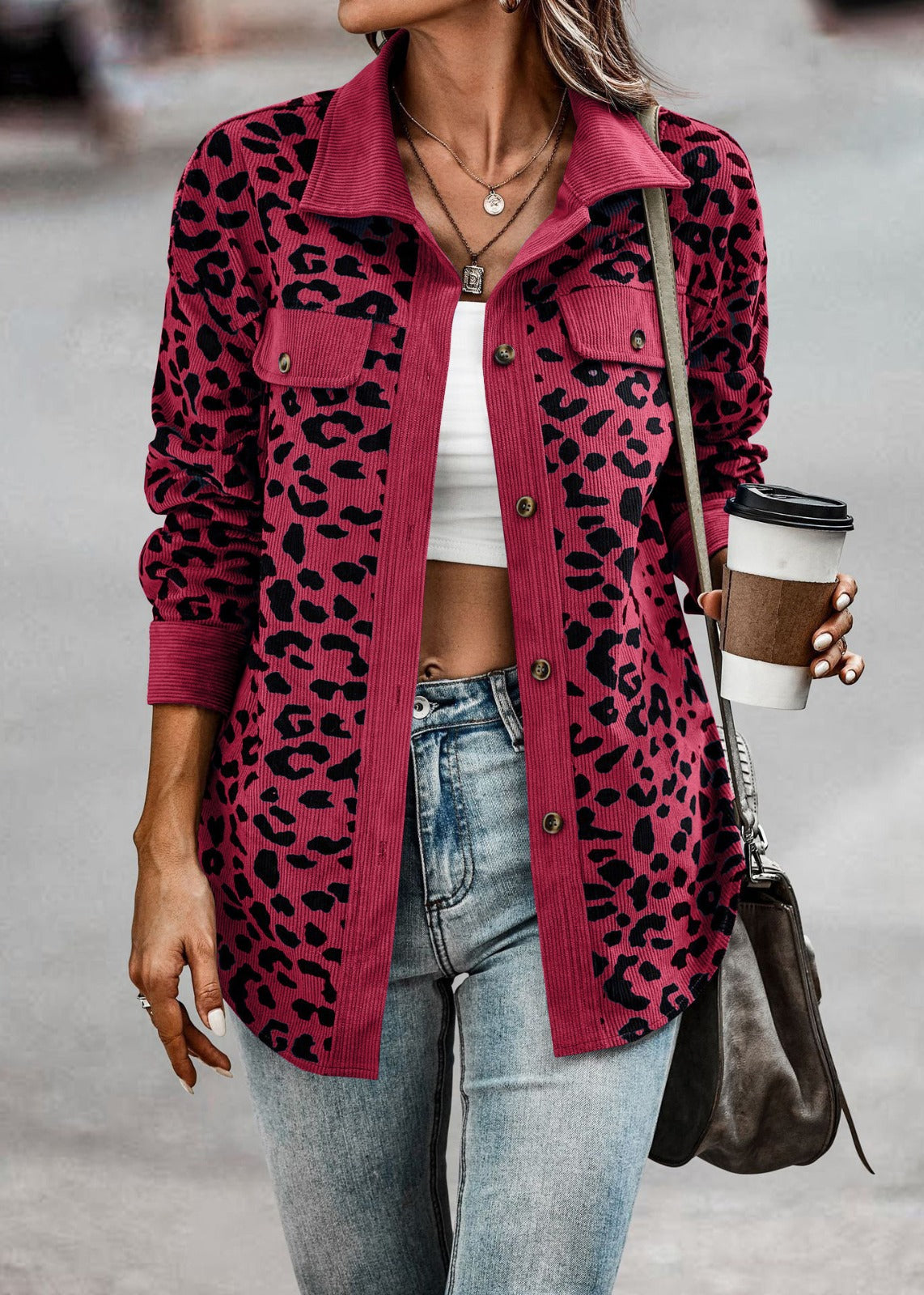 Ángela / Chaqueta estampada animal print