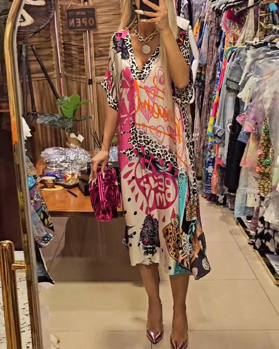 Sabrina - Vestido estampado bohemio y elegante