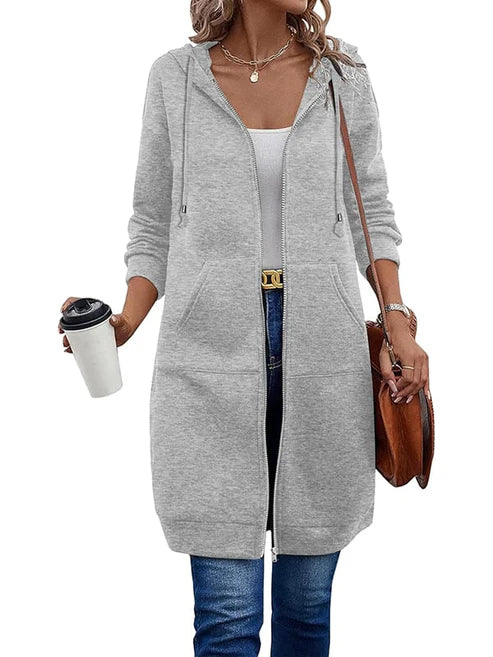 Olivia - Sudadera larga con capucha
