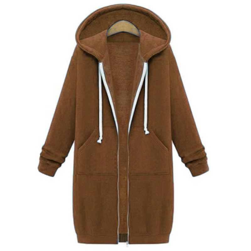 Olivia - Sudadera larga con capucha