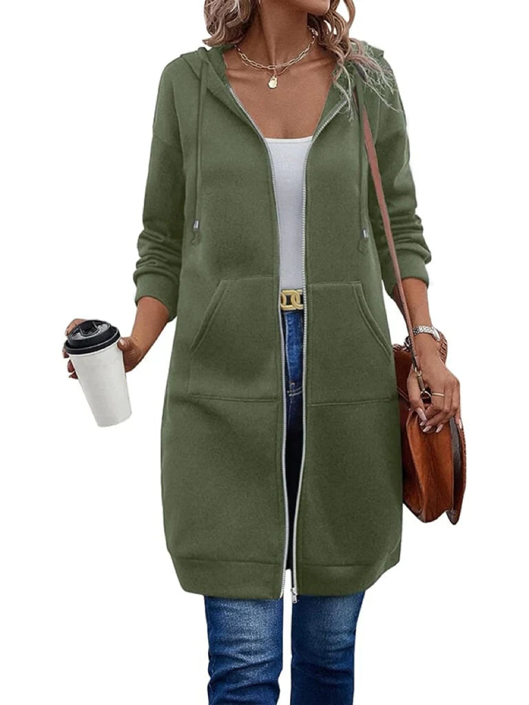 Olivia - Sudadera larga con capucha