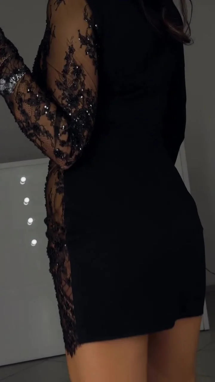 Astrid – Vestido sexy con ribete de encaje