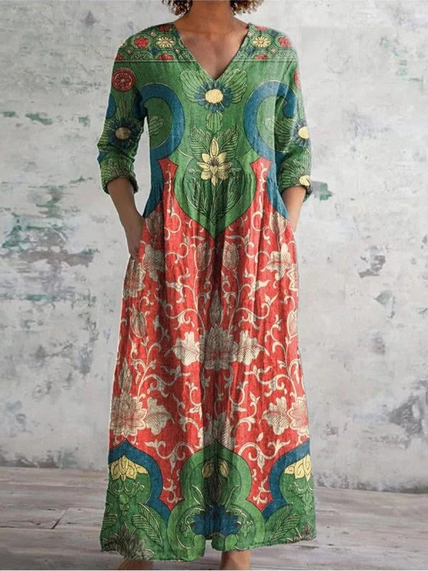 Zelda – Vestido largo floral vintage