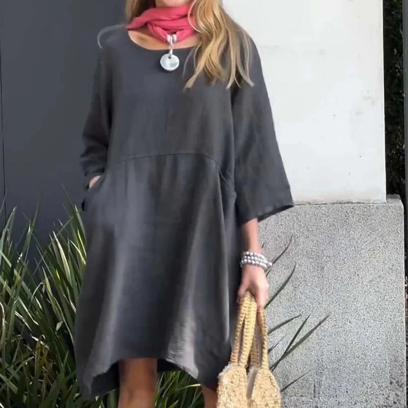 Celeste™ Vestido amplio con bolsillos