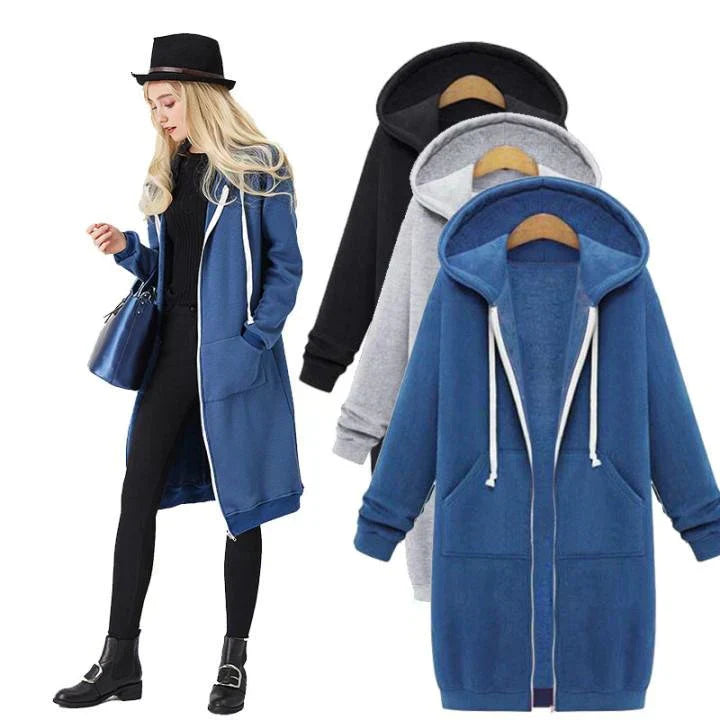 Olivia - Sudadera larga con capucha