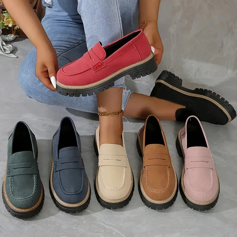 Mocasines cómodos con plataforma
