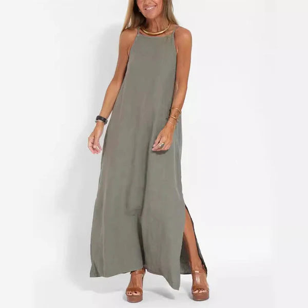 Lucía - Vestido largo minimalista de tirantes finos