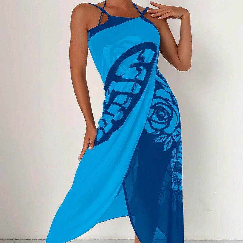 Maia™ | Vestido pareo con estampado de mariposas
