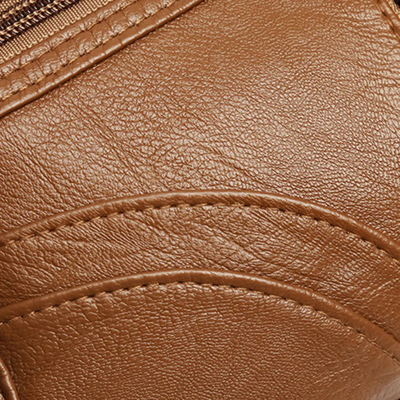 Clara - Bolso bandolera moderno con múltiples cremalleras y correa ajustable