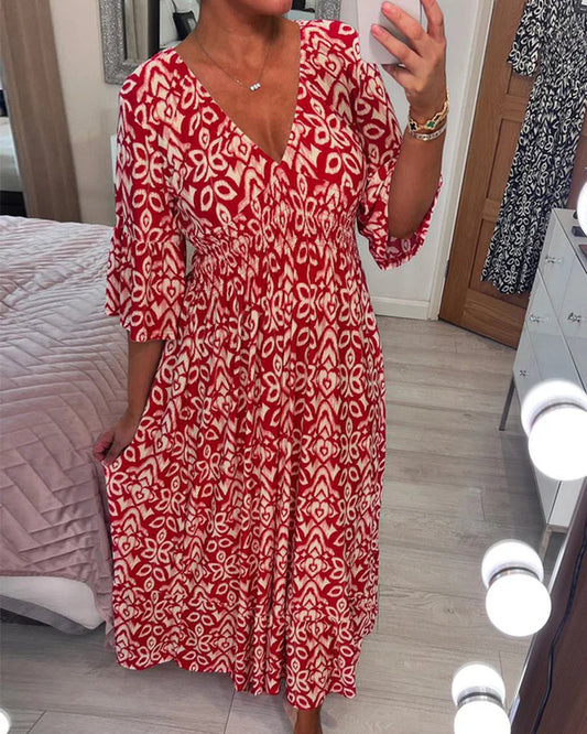 Elena™ | Elegante vestido largo con estampado