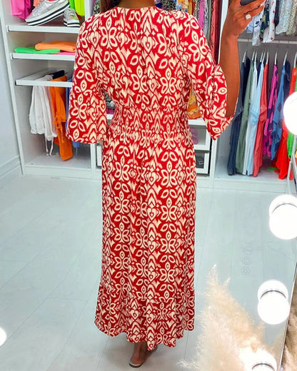Elena™ | Elegante vestido largo con estampado