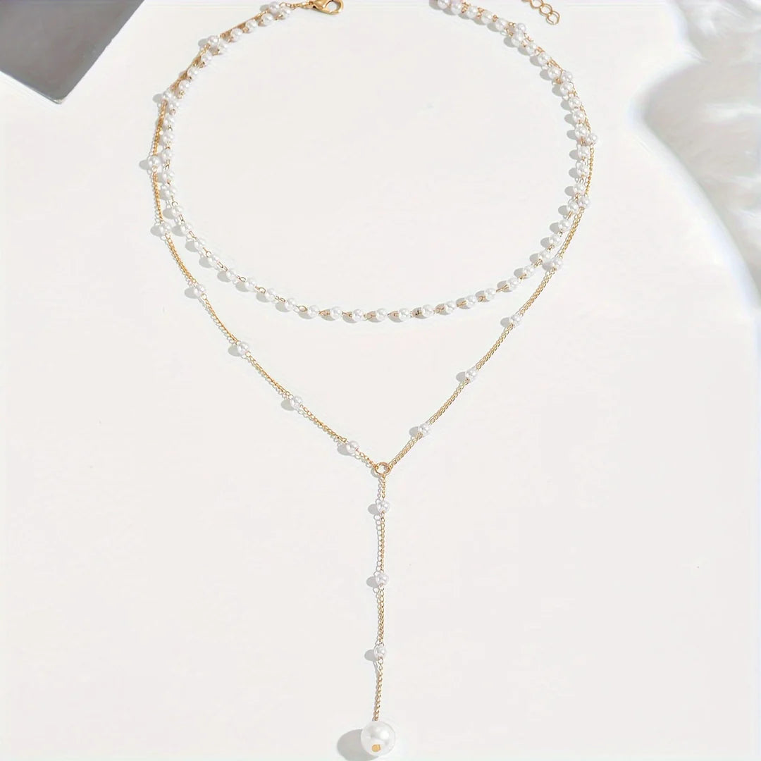 Mylah - Collar con perlas en capas
