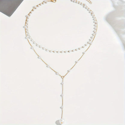 Mylah - Collar con perlas en capas