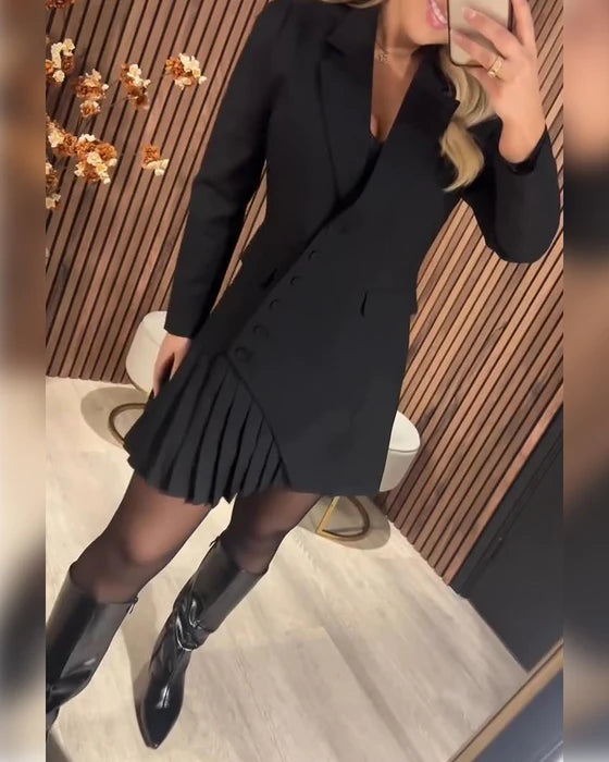 Flavia - Vestido blazer con solapa y diseño sastre