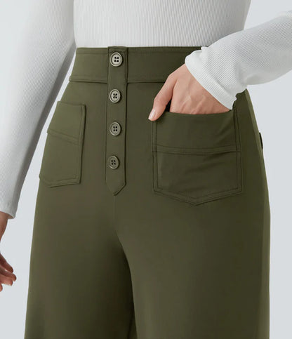 Jade- Pantalones elásticos de cintura alta
