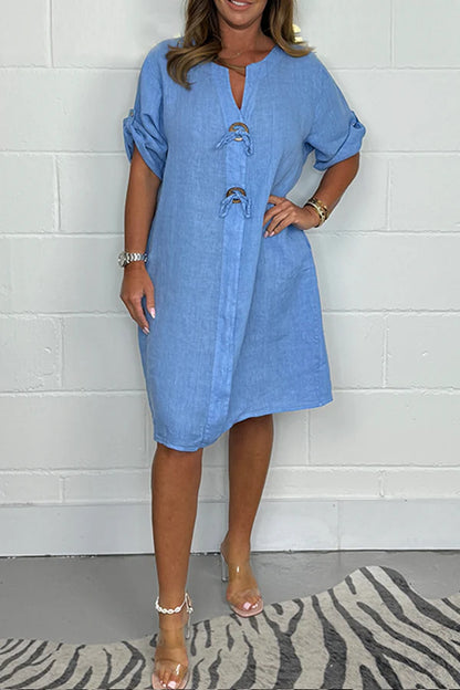 Andrea™ | Vestido con vestido frontales y estilo relajado