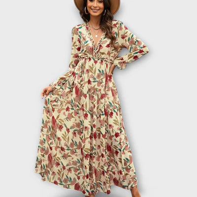 Alba- Vestido elegante con escote en V