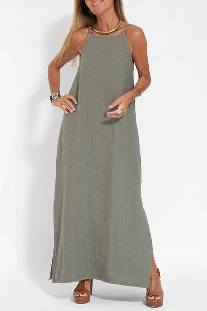 Lucía - Vestido largo minimalista de tirantes finos