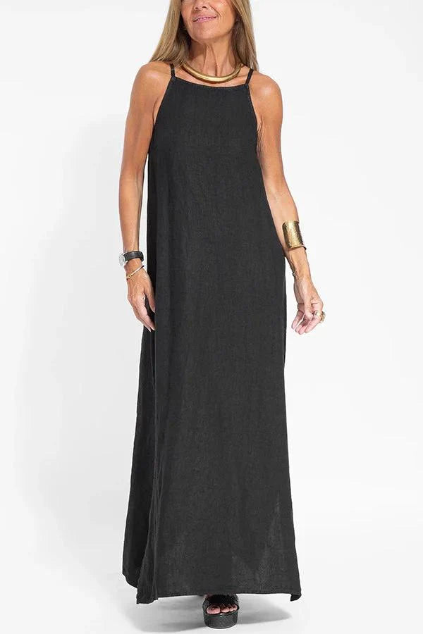 Lucía - Vestido largo minimalista de tirantes finos