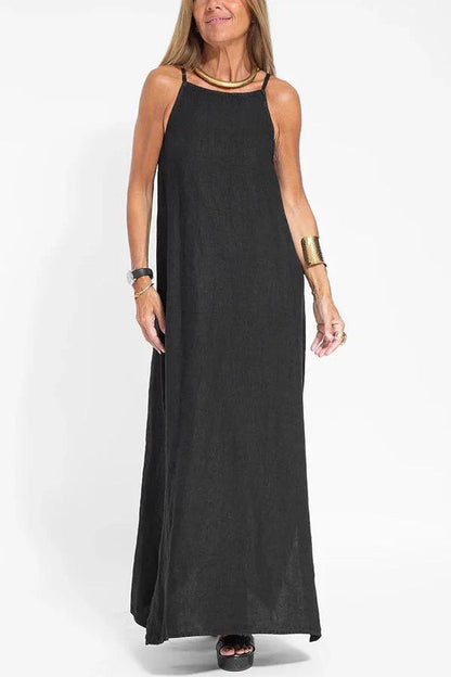 Lucía - Vestido largo minimalista de tirantes finos