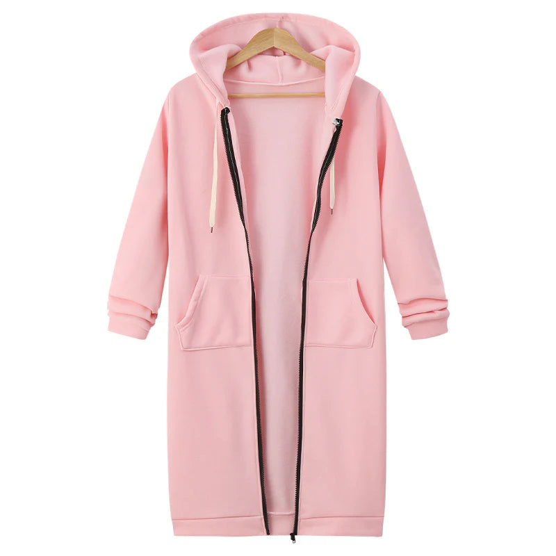 Olivia - Sudadera larga con capucha