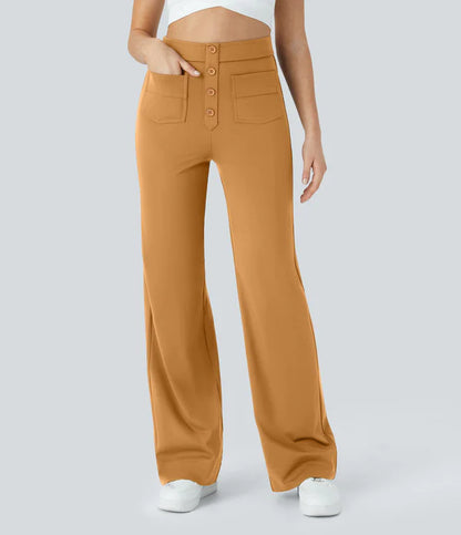 Jade- Pantalones elásticos de cintura alta