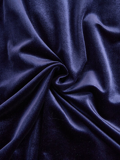 Lucía - Vestido midi de terciopelo azul marino