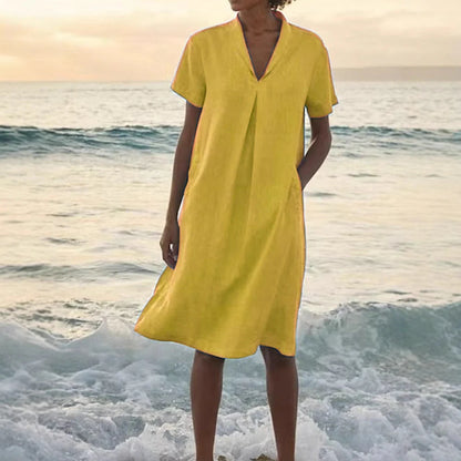 Irene™ | Vestido veraniego con bolsillos y escote en V fluido