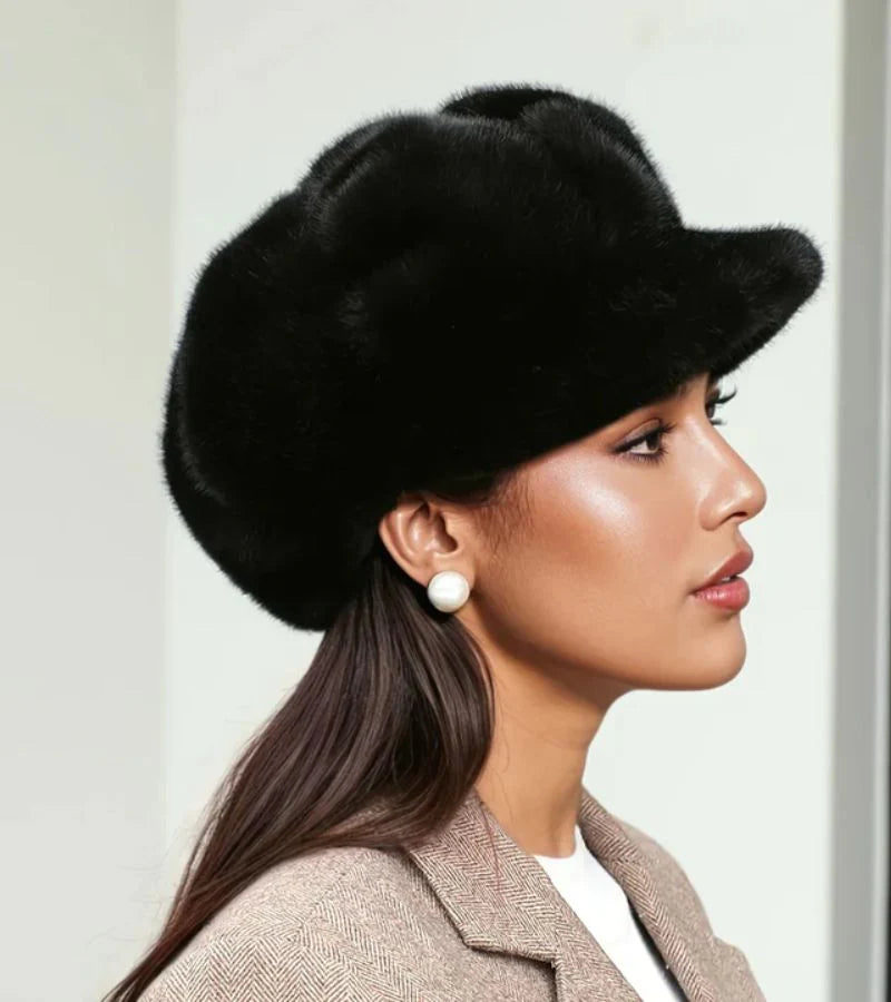 Tallina – Boina de piel sintética efecto visón