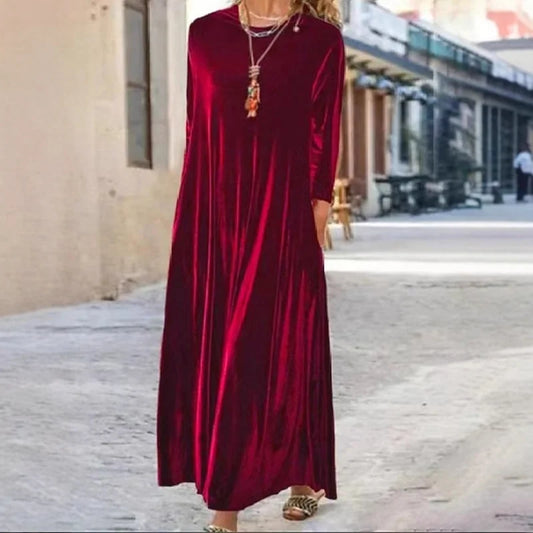 Alicia – Vestido largo de terciopelo