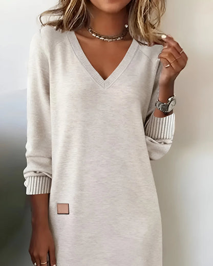 Helena - Vestido de punto suave con cuello en V