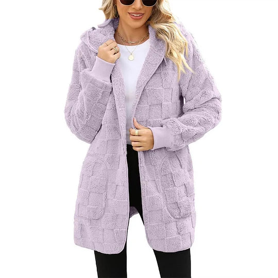 Talia – Chaqueta polar a cuadros