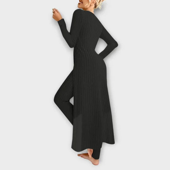 Zoe – Conjunto elegante de dos piezas acanalado