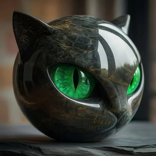 Lovera | Escultura de gato negro misterioso