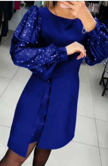 Greta – Vestido elegante con mangas abullonadas