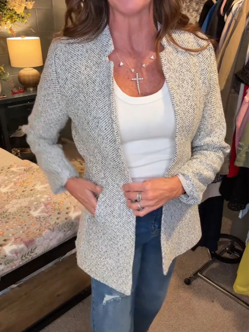 Ada - Chaqueta tipo blazer de punto estructurado